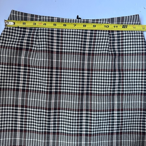 H&M Pencil Mini Skirt Women Sz 4 Black and White Zipper Back, Lined - Picture 4 of 5